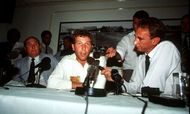 Atherton addresses the media